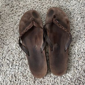 Womens Rainbow Flip Flops